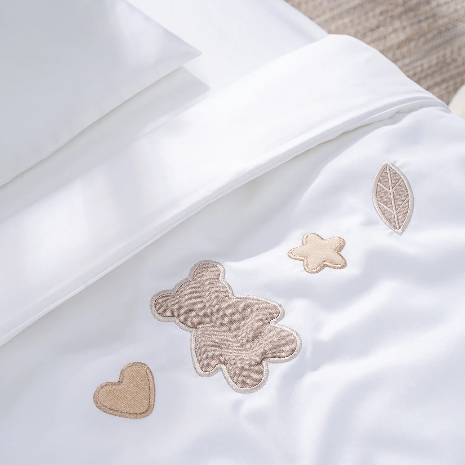 Постельное белье PERINA Teddy Sateen 100х70 см 2 предмета: пододеяльник, простыня