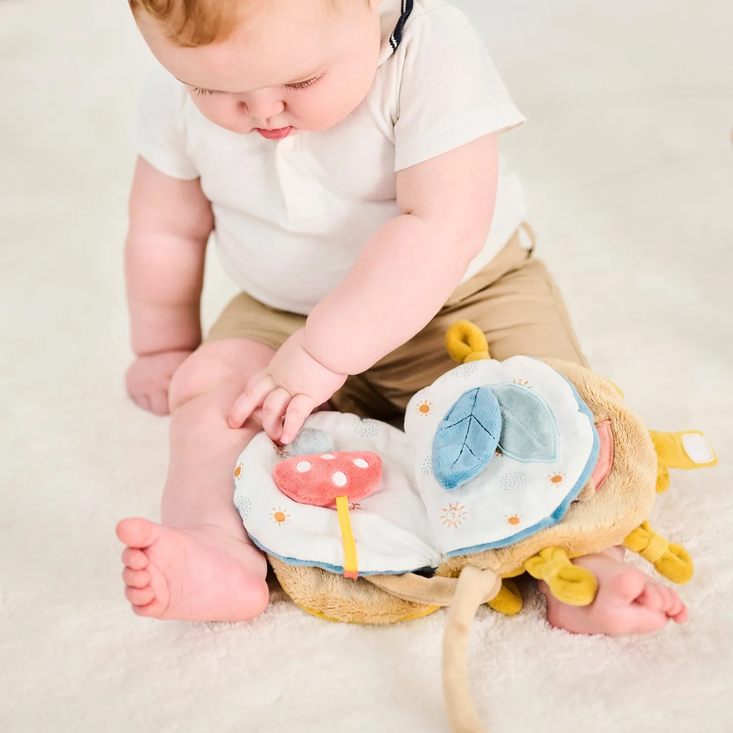 Игрушка мягкая Nattou Soft toy FELIX & LEO Барсук и Ослик Activity книжка 595261
