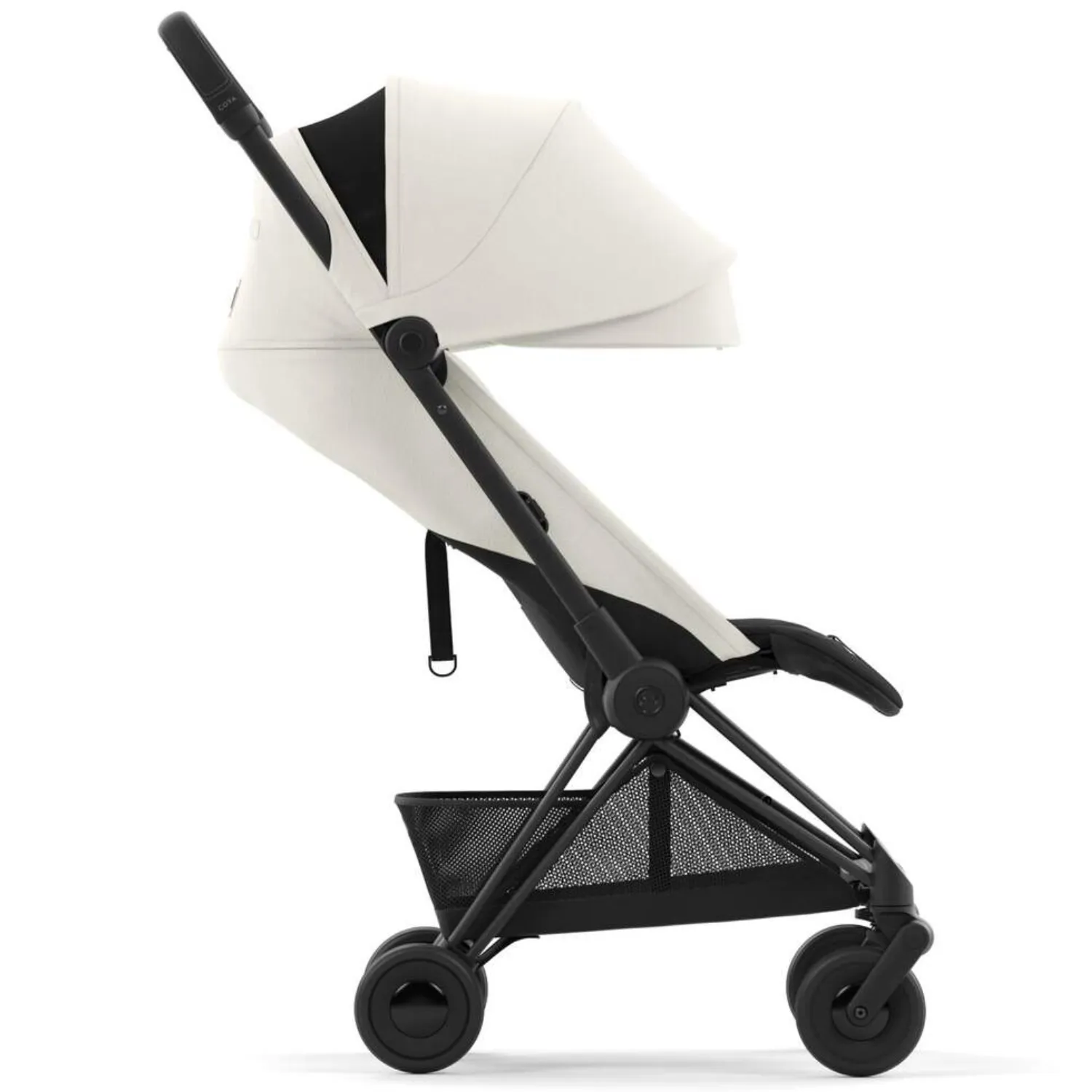 Коляска прогулочная Cybex Coya шасси Matt Black с дождевиком и бампером