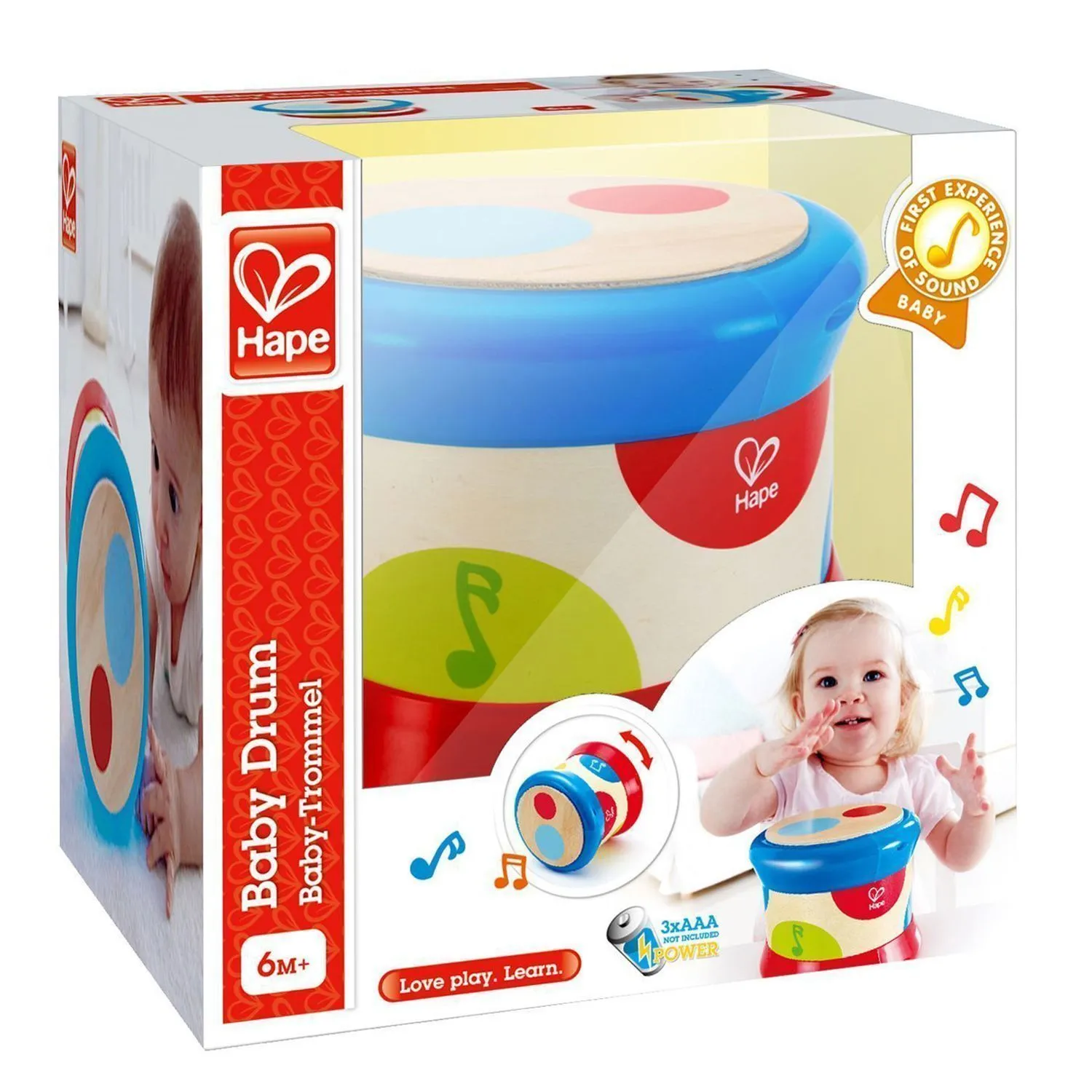 Музыкальная игрушка "Барабан" Hape для детей E0333_HP