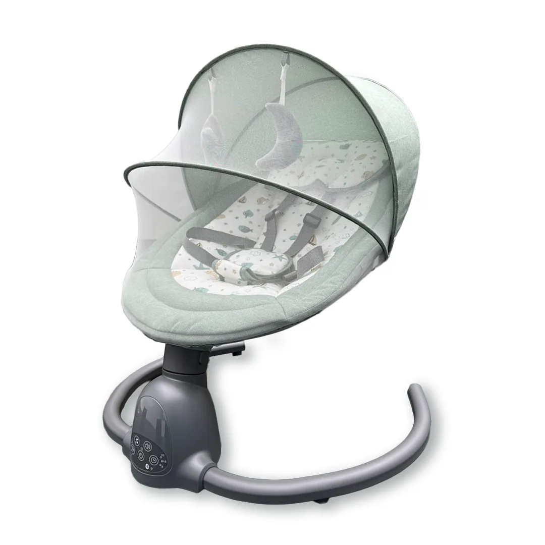 Стульчик для кормления растущий Tutti Bambini NOVA + Качели Fiorellino mint BSN001