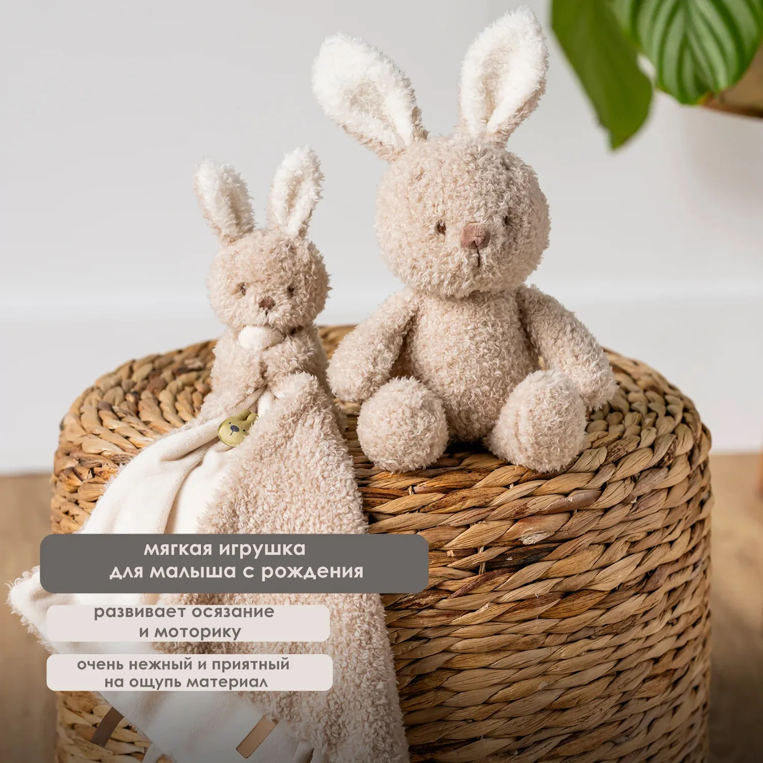 Игрушка мягкая Nattou Soft toy TEDDY Кролик 856331