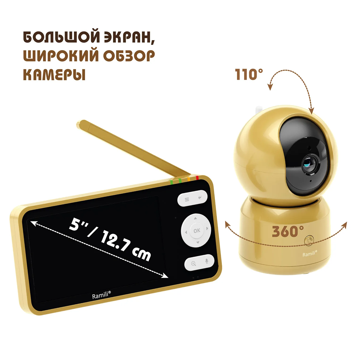 Видеоняня Ramili Baby RV1500X3GOLD