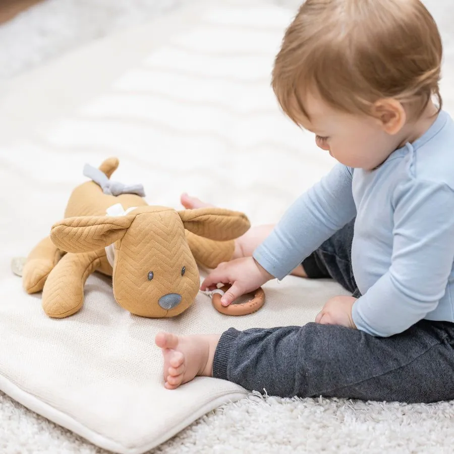 Игрушка мягкая Nattou Musical Soft toy Charlie Собачка caramel музыкальная 388030