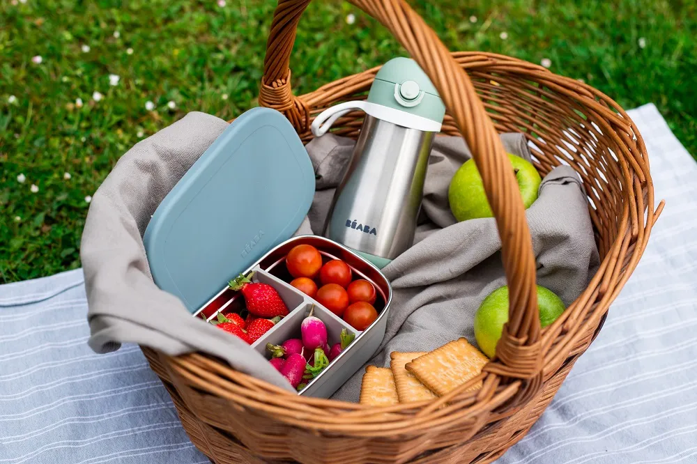Контейнер Beaba для ланча BOITE REPAS INOX GRIS V/VERT S