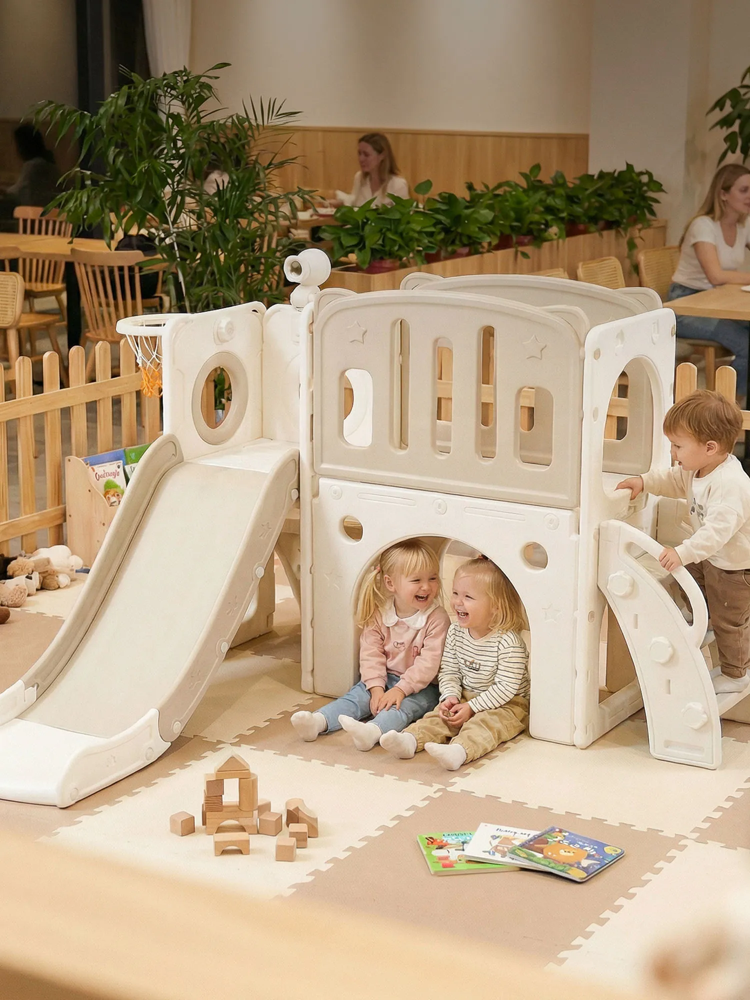 Комплекс игровой с горкой UNIX Kids Star Camel PSLSTARCL, бежевый