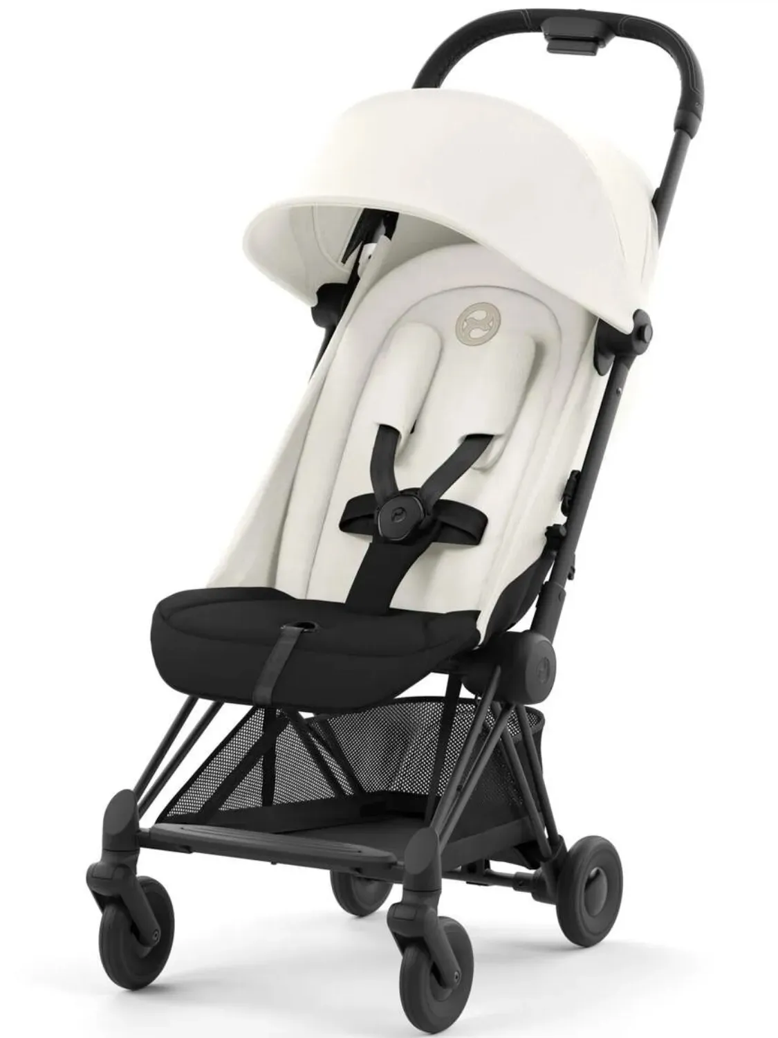 Коляска прогулочная Cybex Coya шасси Matt Black с дождевиком и бампером