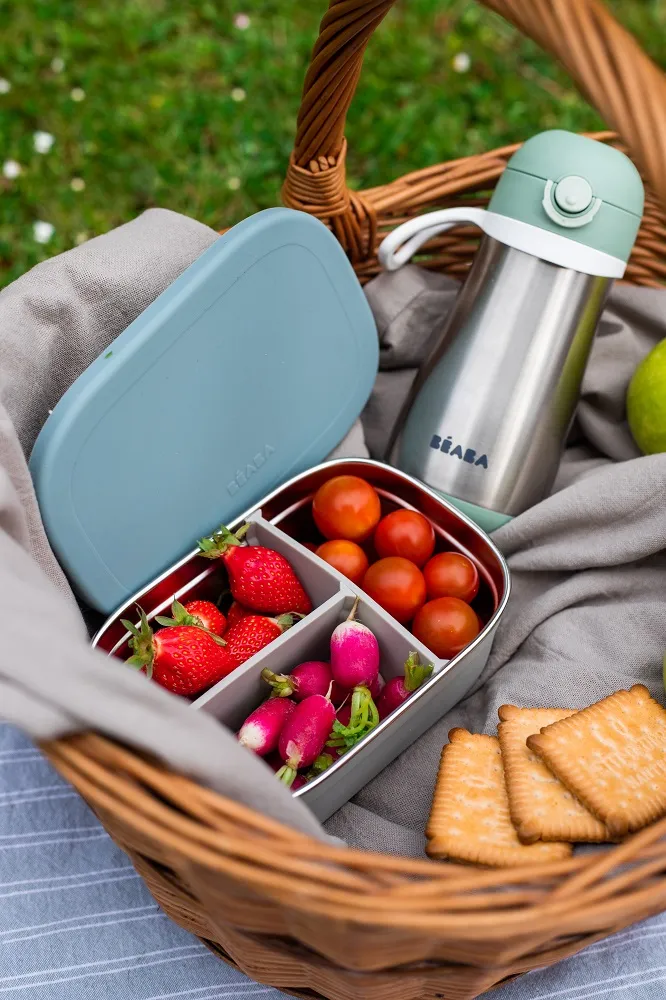 Контейнер Beaba для ланча BOITE REPAS INOX GRIS V/VERT S
