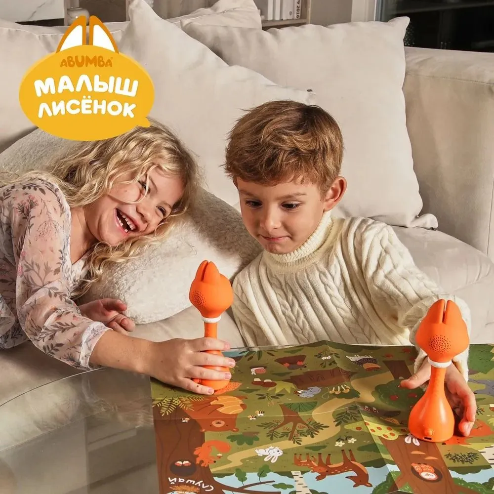 Интерактивная музыкальная игрушка Abumba Малыш Лисёнок F1 оранжевый abuF1101
