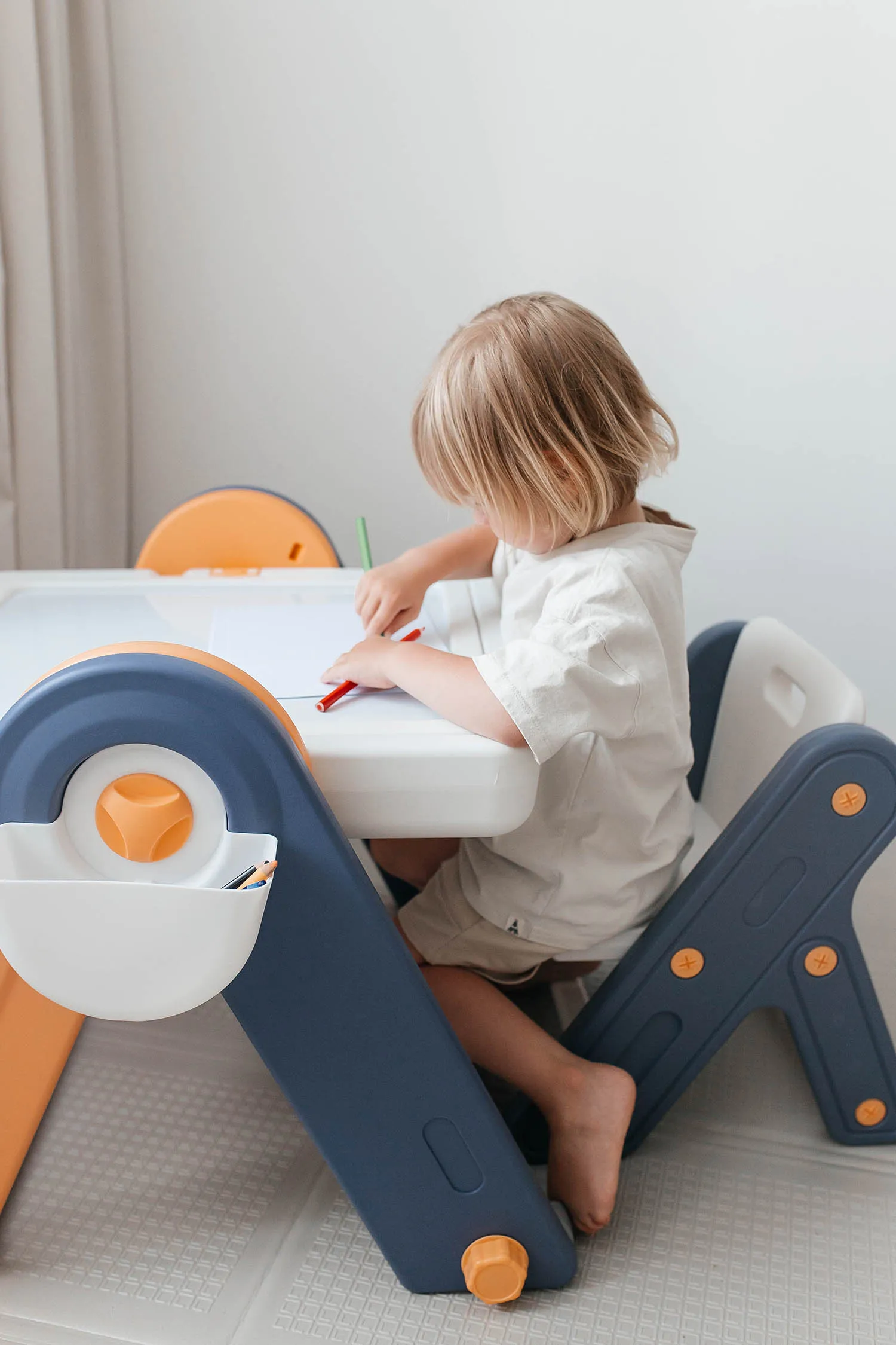 Стол со стульчиком 4 в 1 детский развивающий UNIX Kids Yellow PPT4IN1YEL