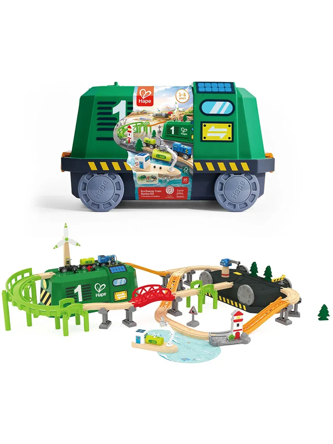 Игровой набор HAPE ж/д «Ветро-солнечная электростанция» E3885_HP