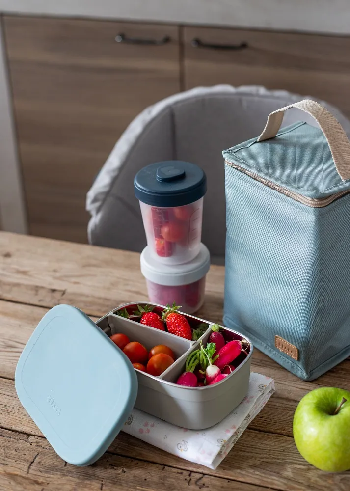 Контейнер Beaba для ланча BOITE REPAS INOX GRIS V/VERT S