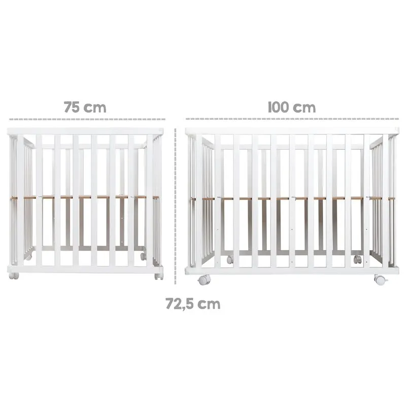 Детский прямоугольный манеж Roba 75х100 см с бампером Adam&Owl 0241WS148