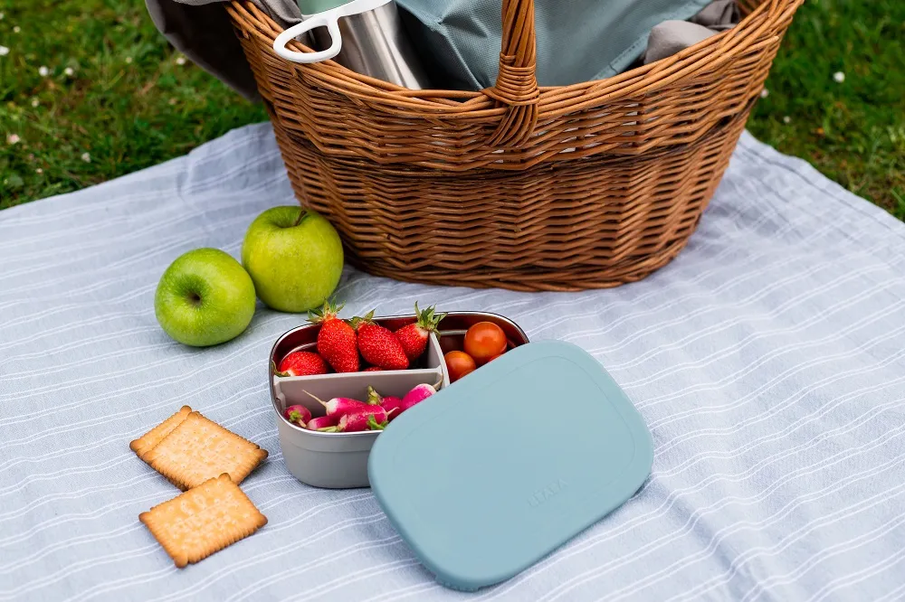 Контейнер Beaba для ланча BOITE REPAS INOX GRIS V/VERT S
