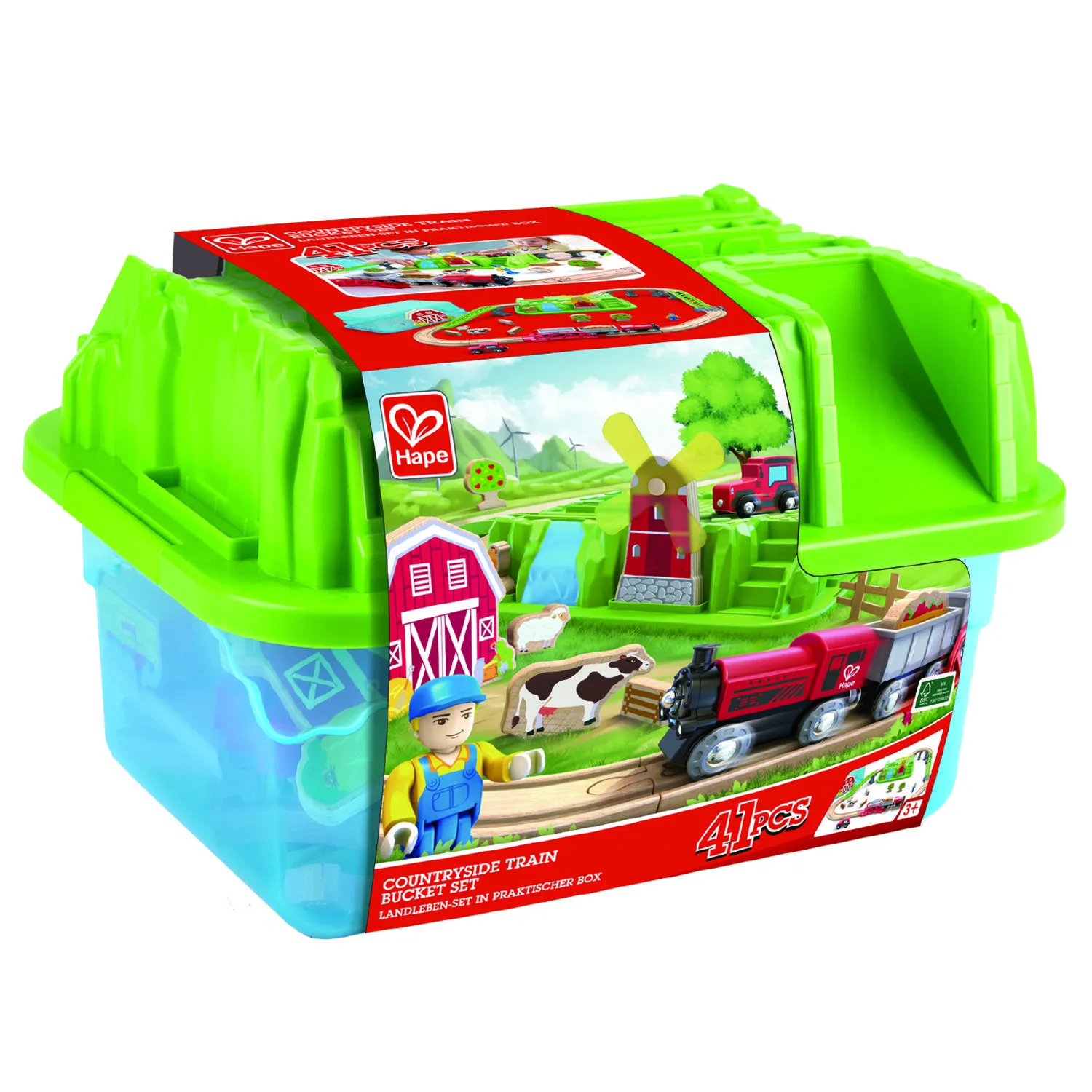 Игровой набор Ж/Д Hape «Сельский поезд» E3772_HP