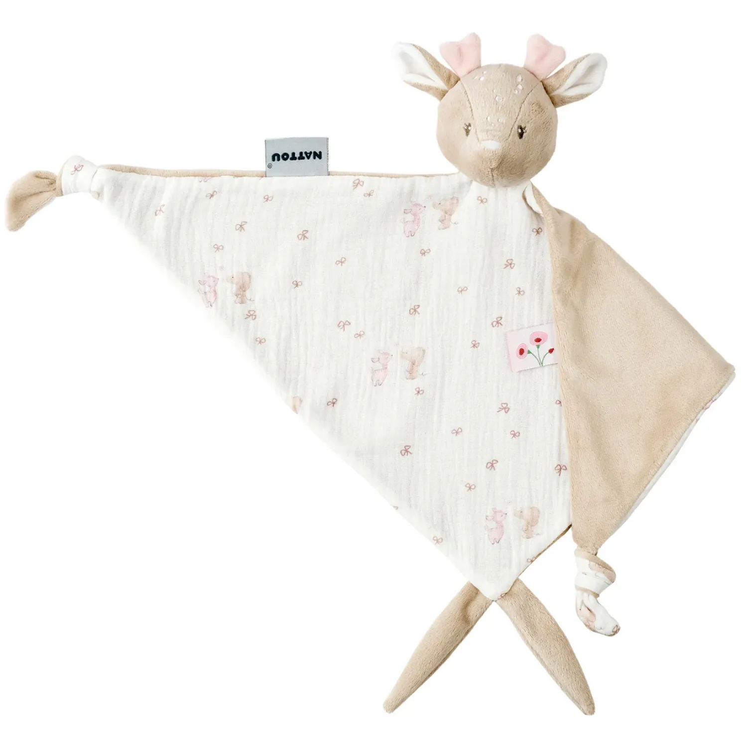 Игрушка мягкая Nattou Doudou большая FANFAN Оленёнок pink 759151