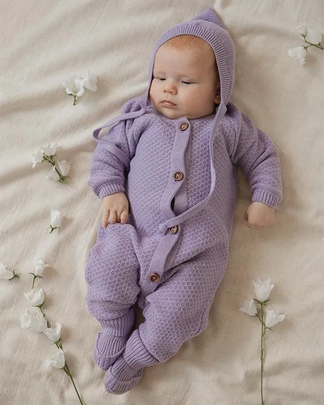 Комбинезон детский LoomKnits Лиловый хлопок