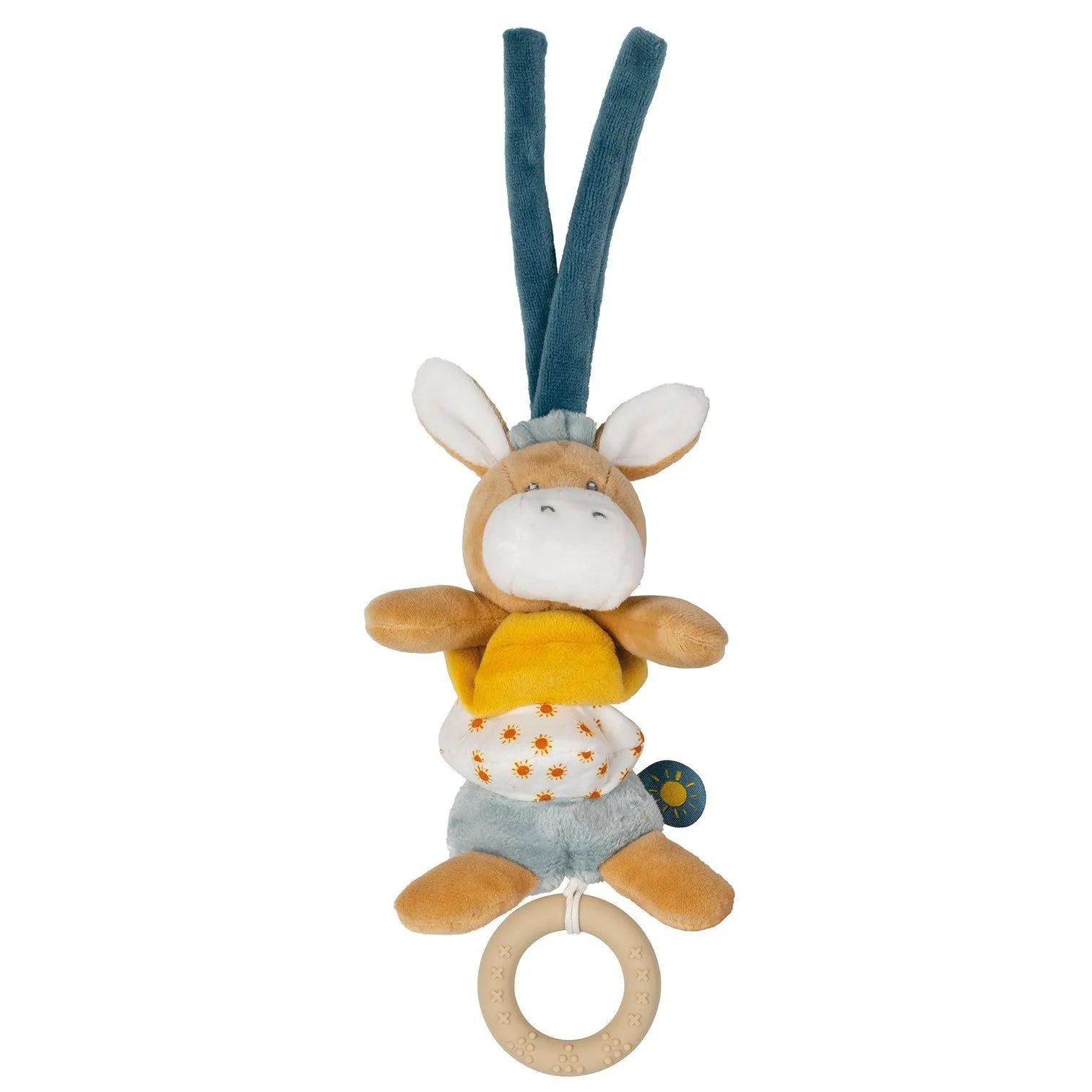 Игрушка мягкая Nattou Soft toy FELIX & LEO Ослик с вибрацией 595254