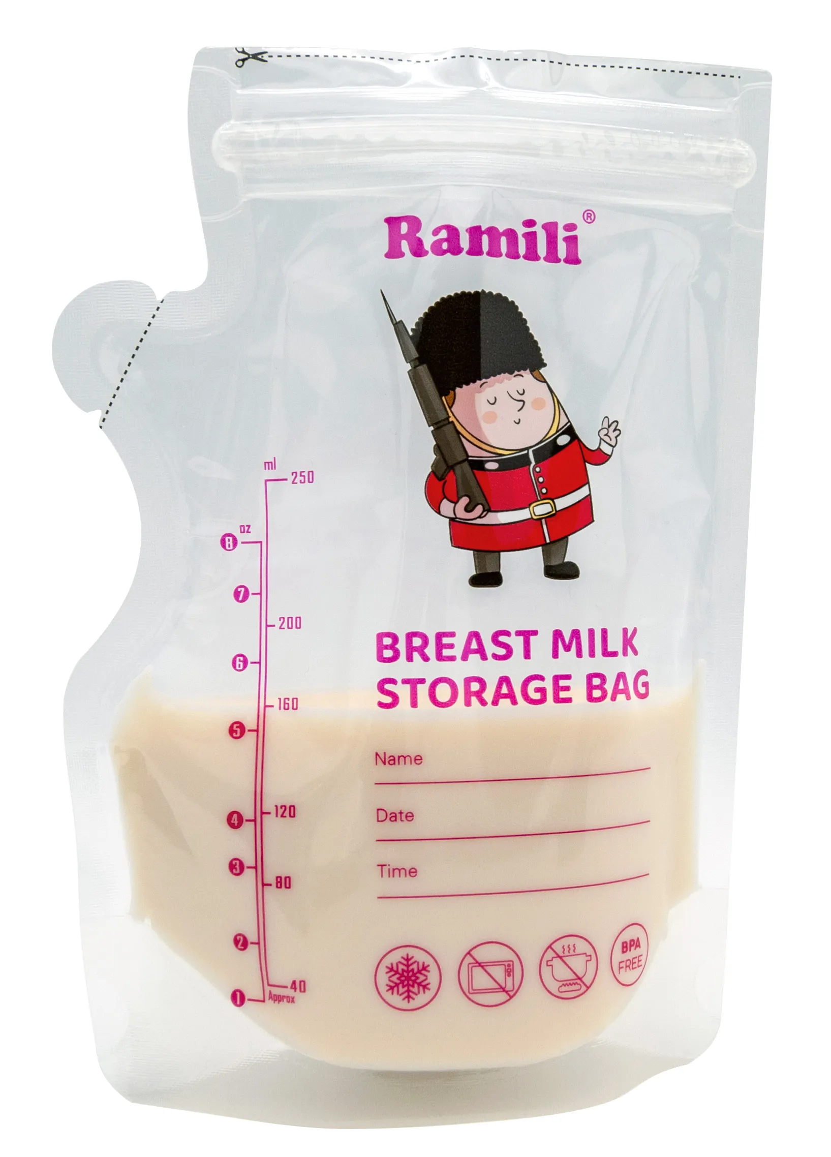 Пакеты Ramili Baby для грудного молока 30 пакетов 250 мл BMB30