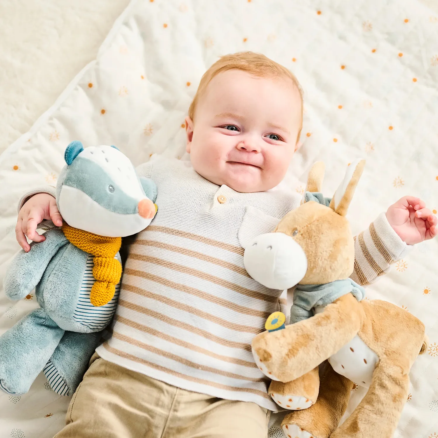 Игрушка мягкая Nattou Doudou FELIX & LEO Барсук 595100