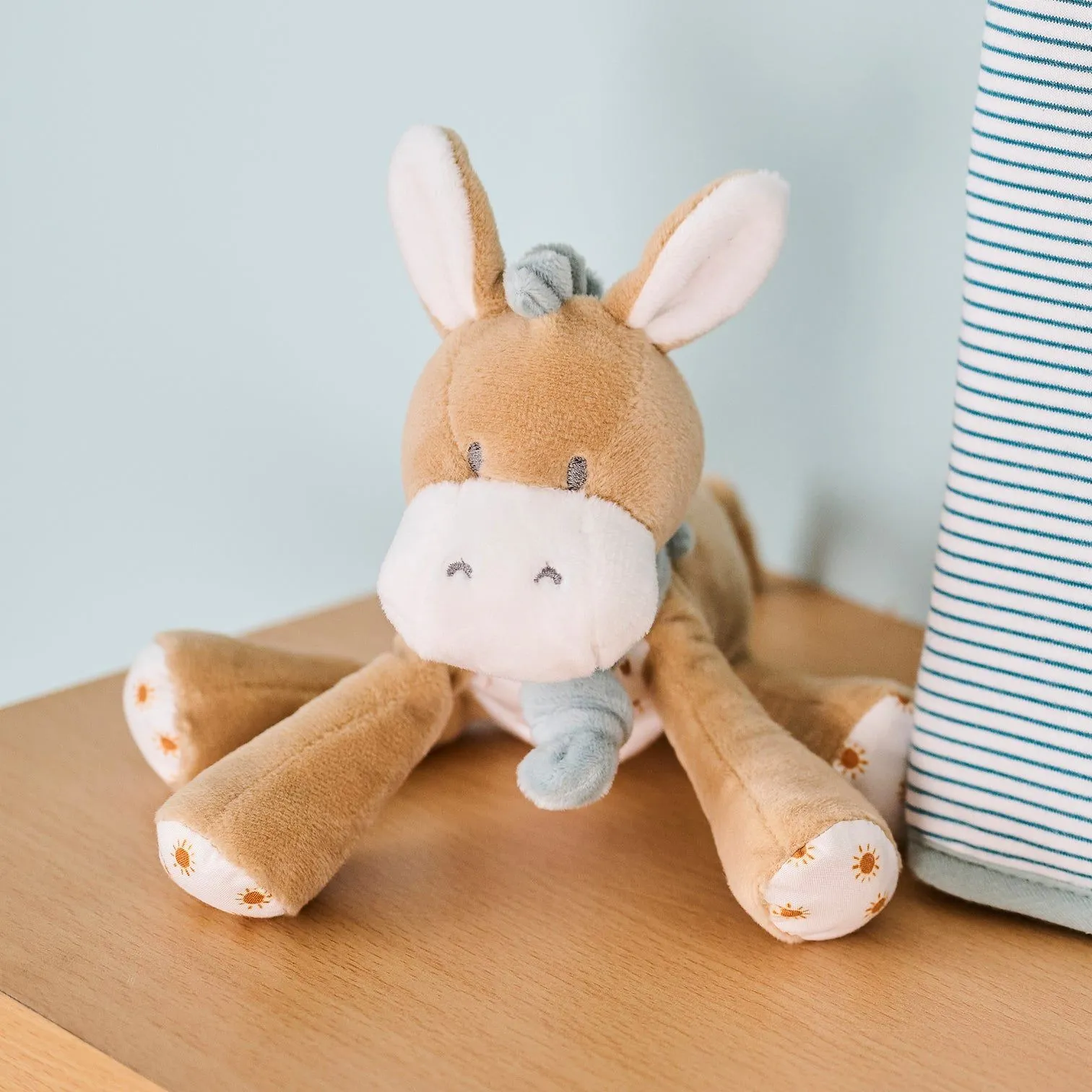 Игрушка мягкая Nattou Rattle MINI FELIX & LEO Ослик 595032