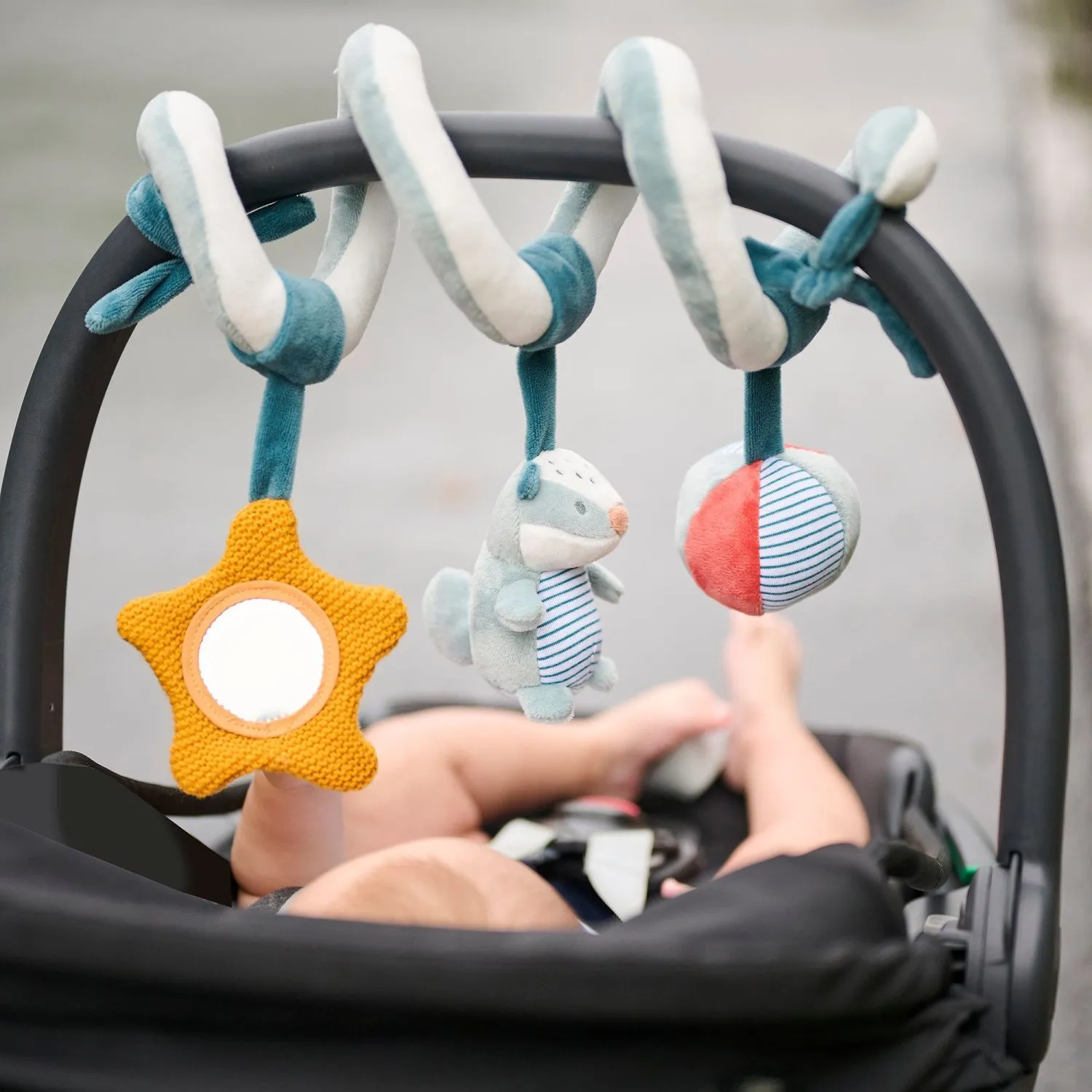 Игрушка мягкая Nattou Toy spiral FELIX & LEO Барсук и Ослик 595155