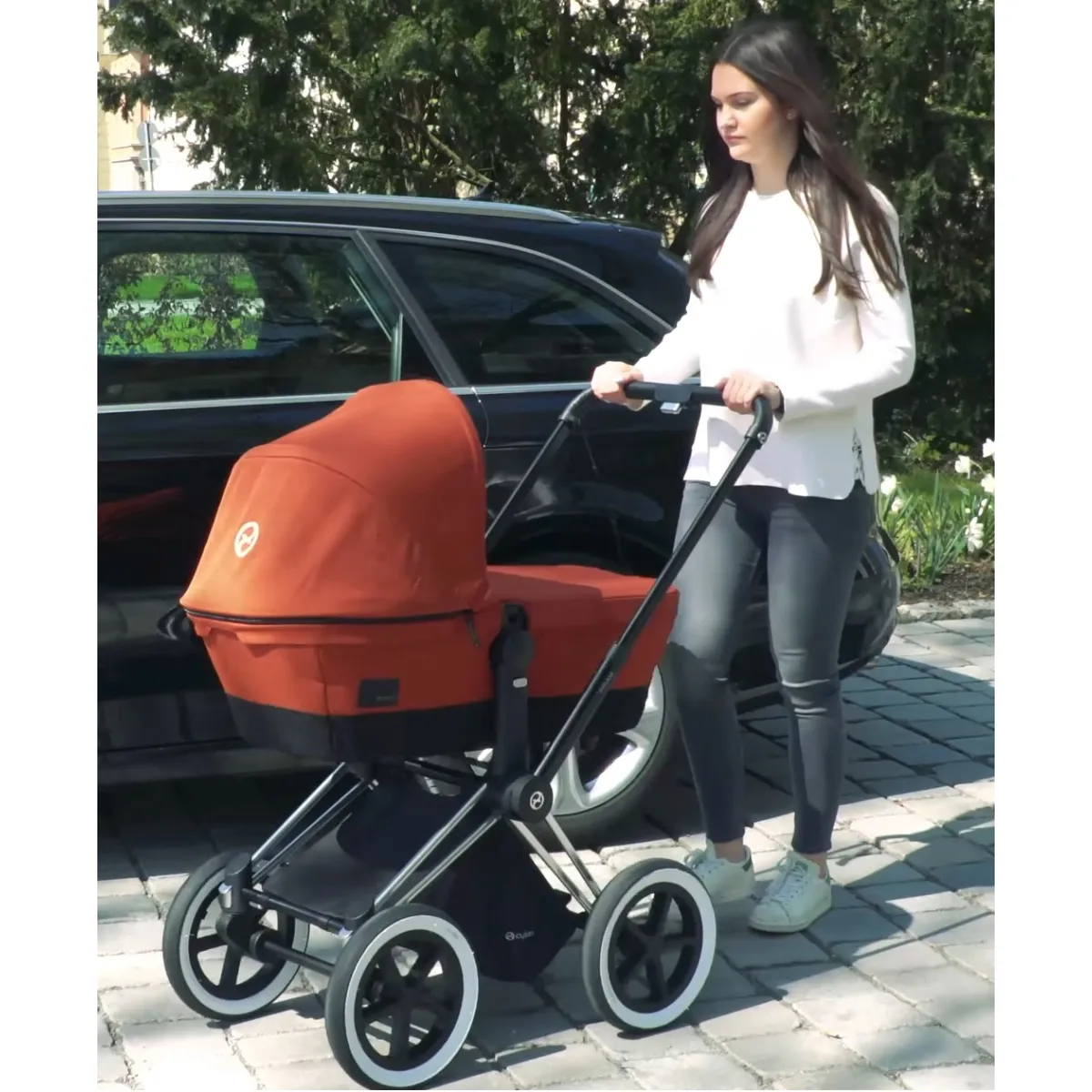 Комплект передних колес с осью для коляски Cybex Priam