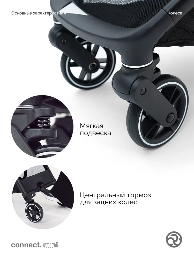 Коляска прогулочная для двойни Bumprider Connect.mini