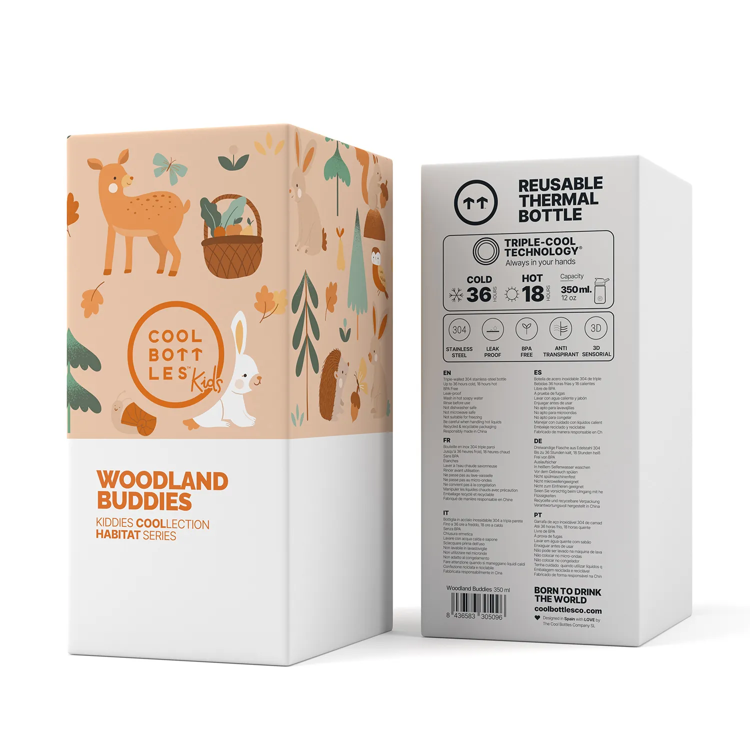 Термос-термобутылка Cool Bottles Kiddie Woodland Buddies 350 мл