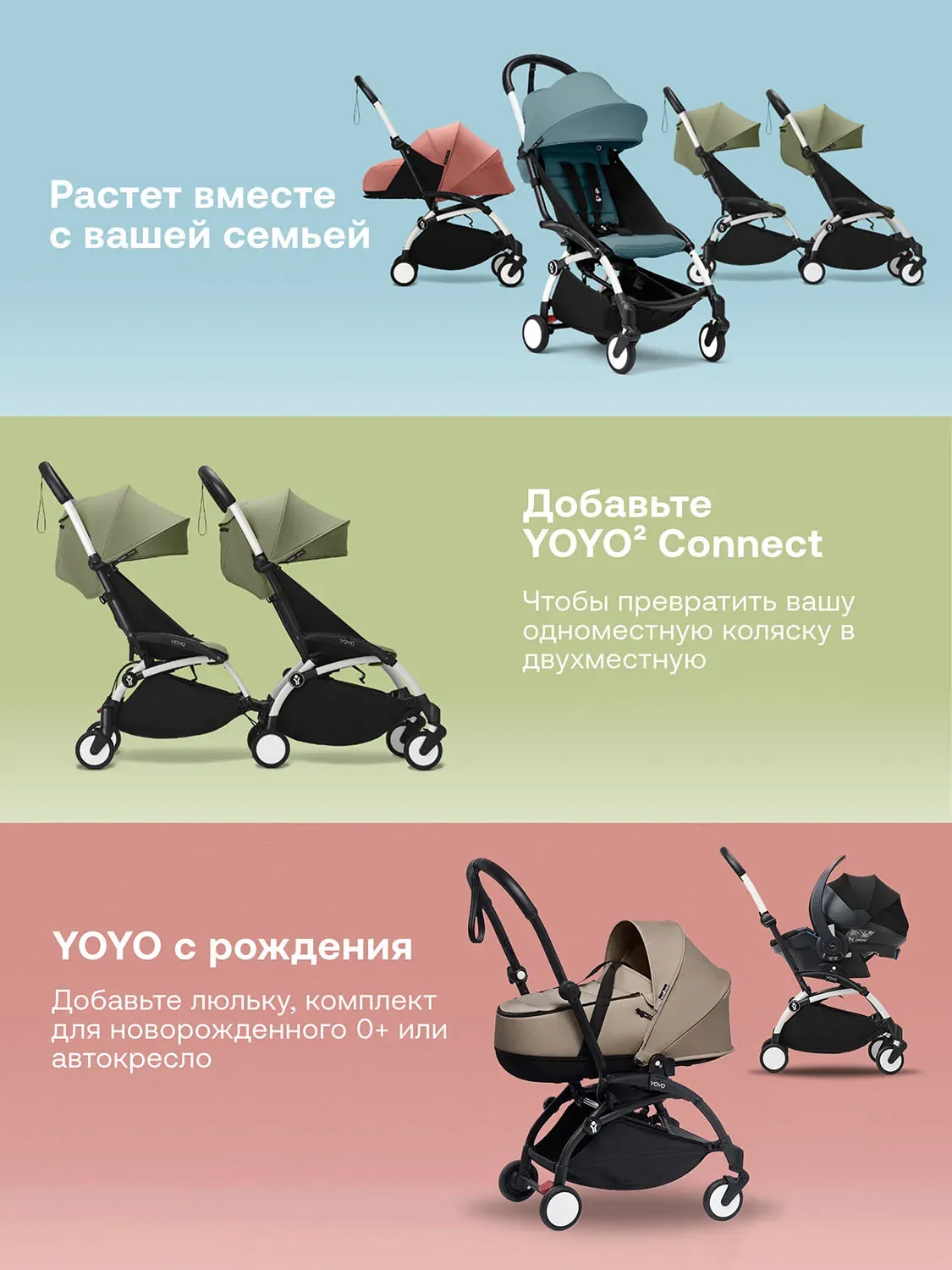 Коляска 2 в 1 Stokke/Babyzen YOYO³ рама чёрная