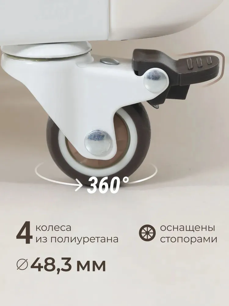 Кроватка детская UNIX Kids Premium White с матрацем PBCRIB3H2TWT	