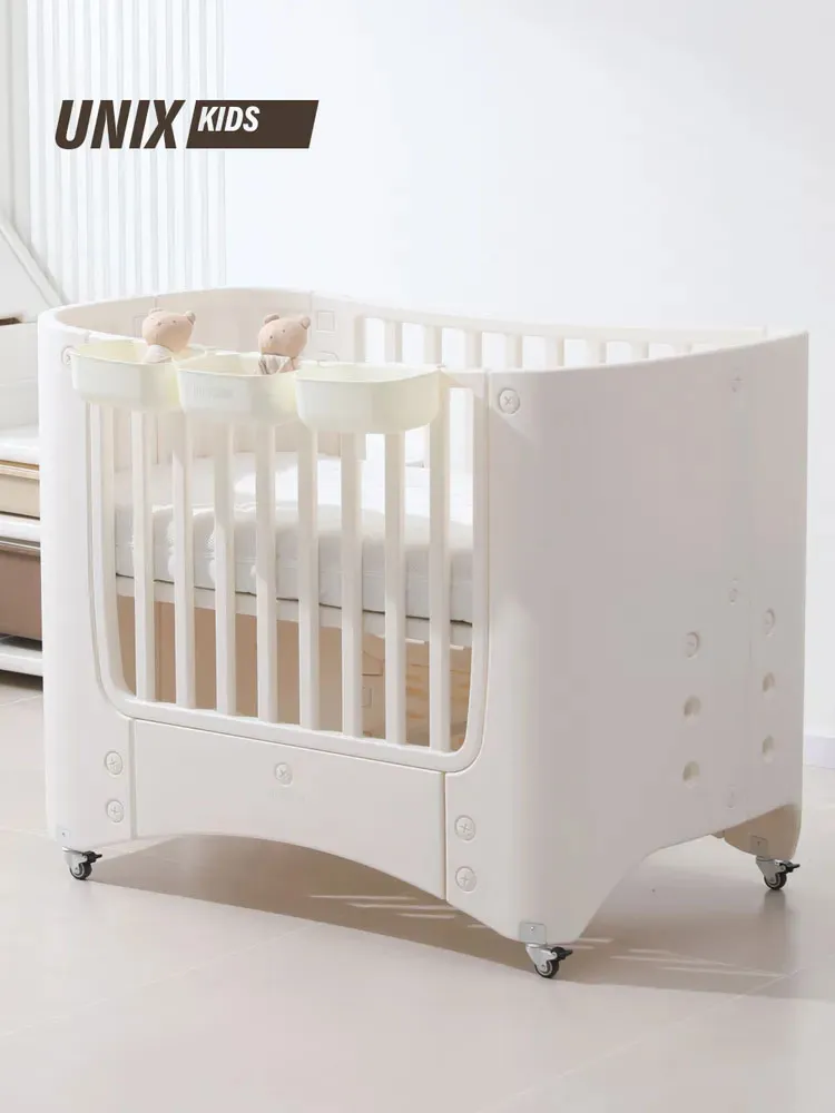 Кроватка детская UNIX Kids Premium White с матрацем PBCRIB3H2TWT	