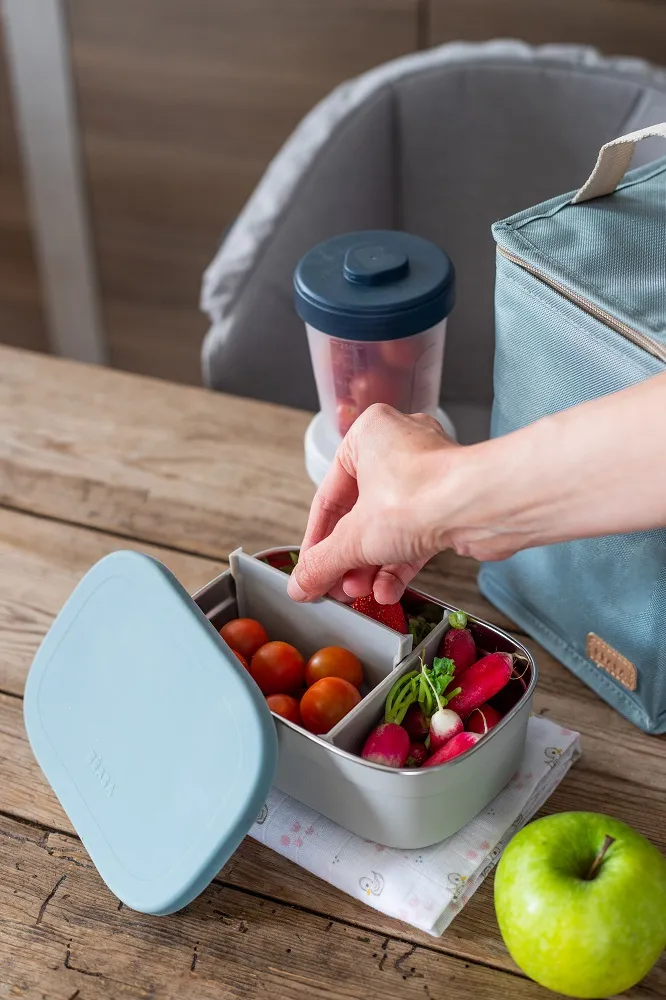 Контейнер Beaba для ланча BOITE REPAS INOX GRIS V/VERT S