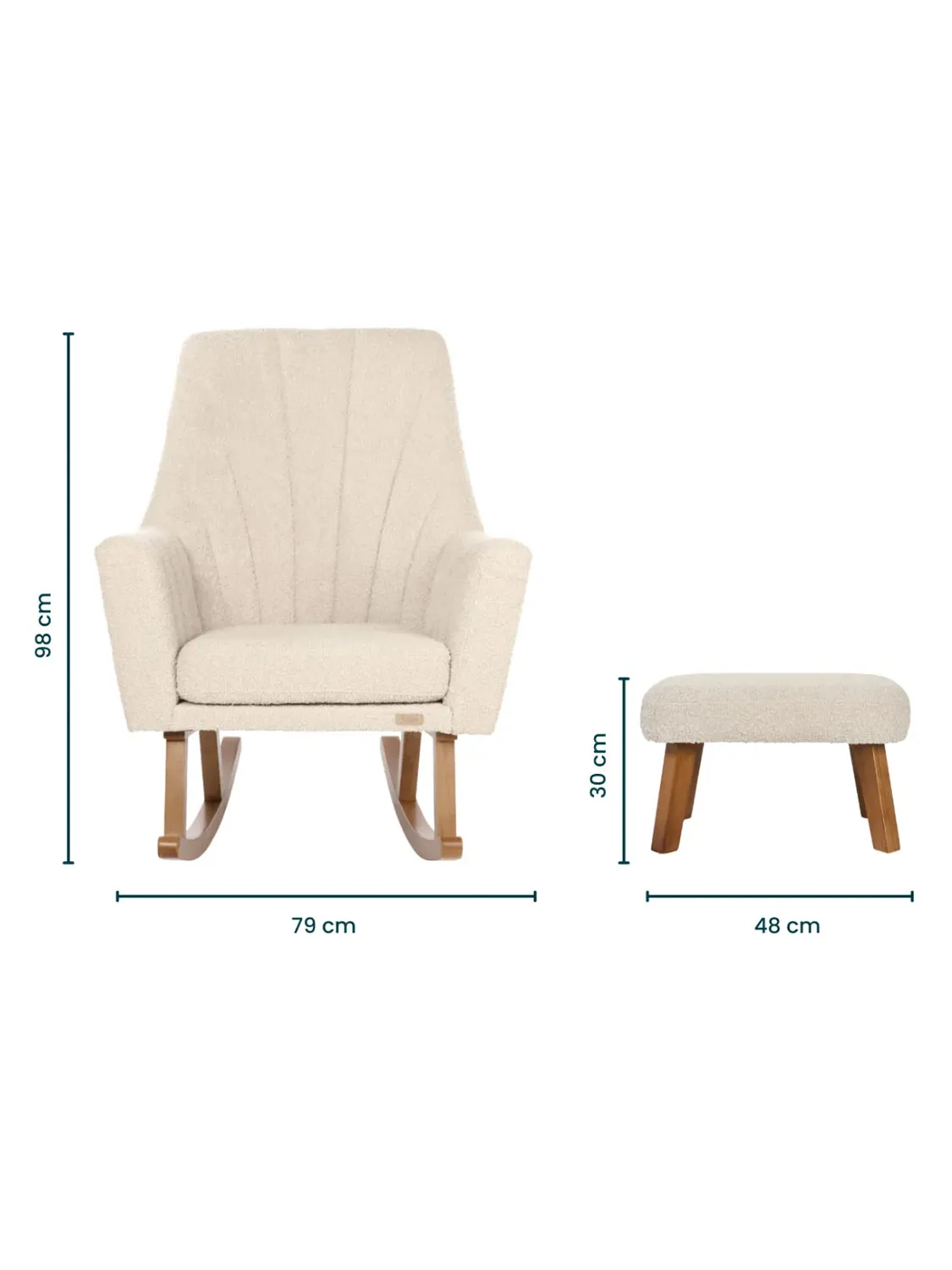 Кресло-качалка Tutti Bambini Jonah Luxe с пуфом для ног Mushroom 211988/MUS с полозьями