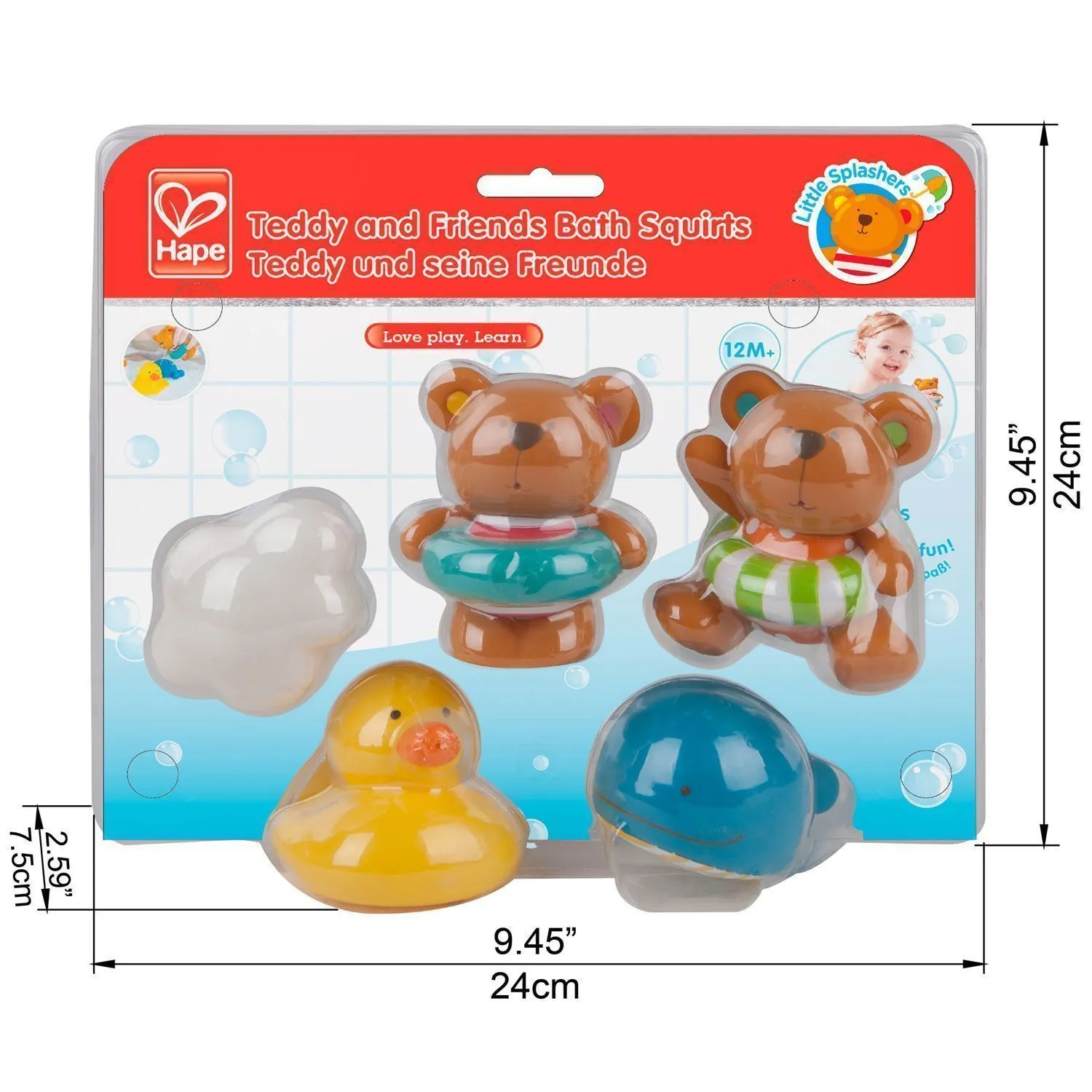 Игрушки для купания Hape Тедди и его друзья