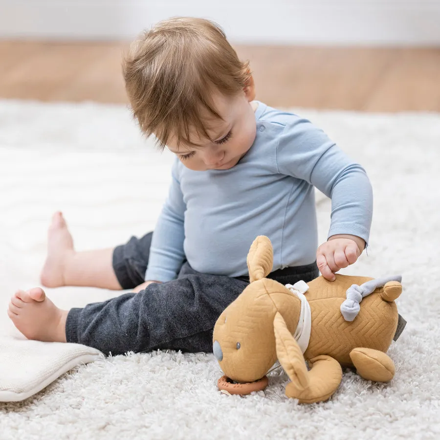 Игрушка мягкая Nattou Musical Soft toy Charlie Собачка caramel музыкальная 388030