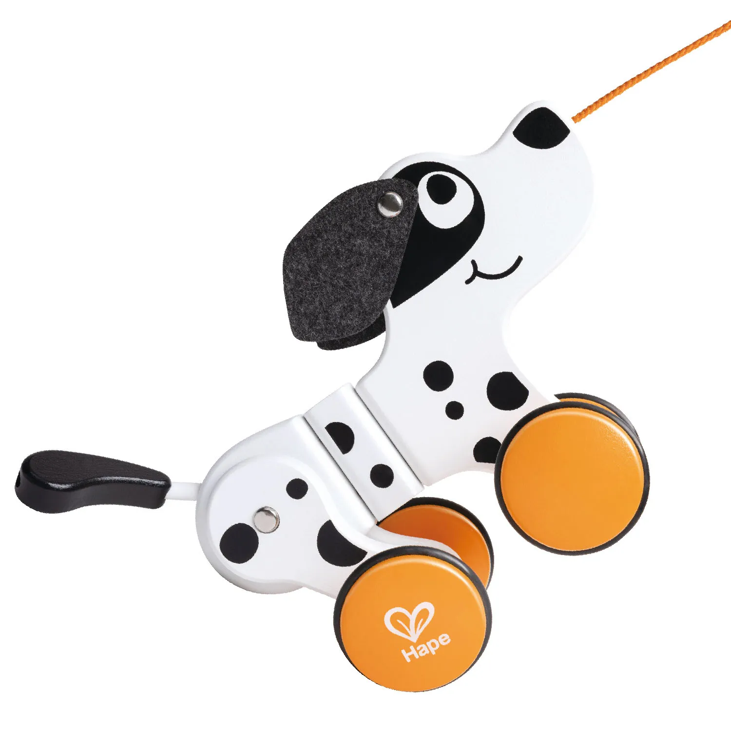 Игрушка-каталка HAPE серия «Зверики» Собачка на веровочке E0368_HP