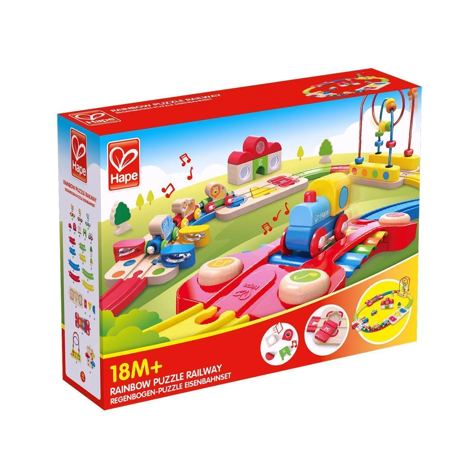 Музыкальная железная дорога Hape «Радужная головоломка» E3826_HP