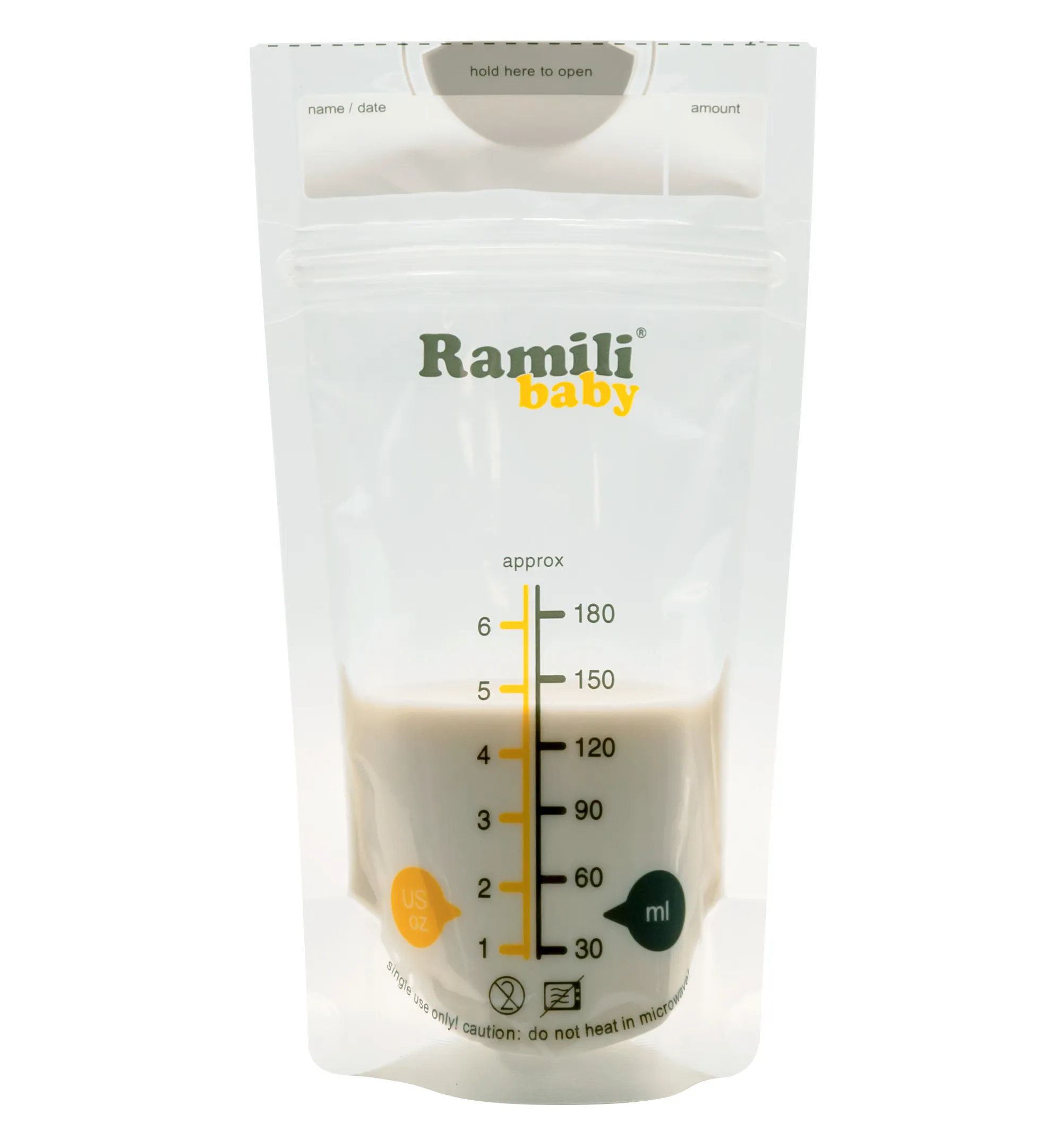 Пакеты Ramili Baby для грудного молока 30 пакетов 180 мл BMB40