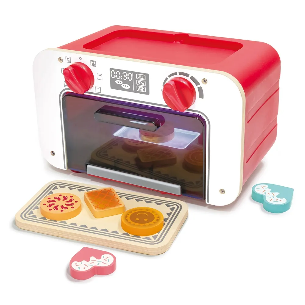Кухня 3 в 1 Hape духовка, плита, набор еды