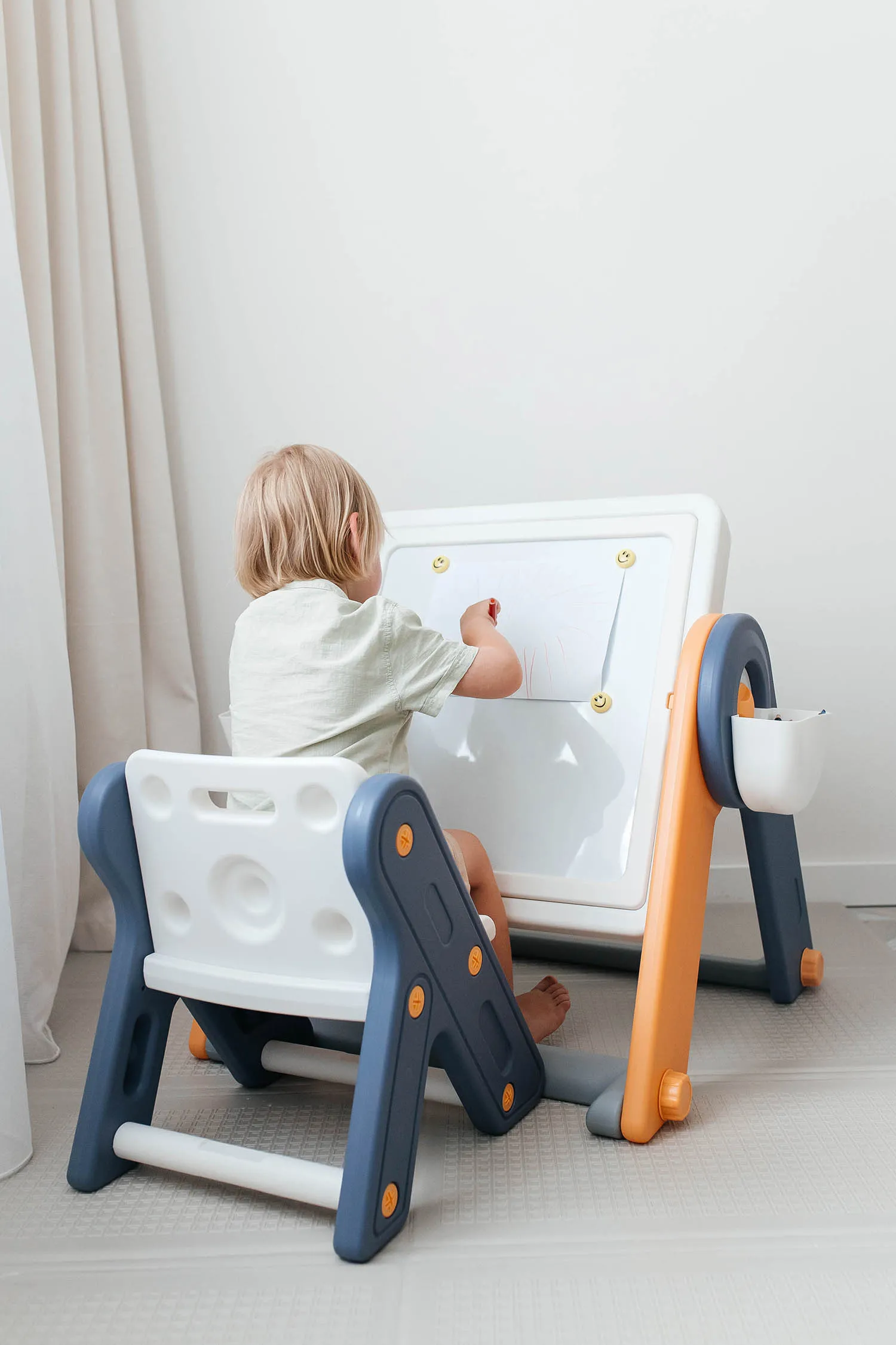 Стол со стульчиком 4 в 1 детский развивающий UNIX Kids Yellow PPT4IN1YEL