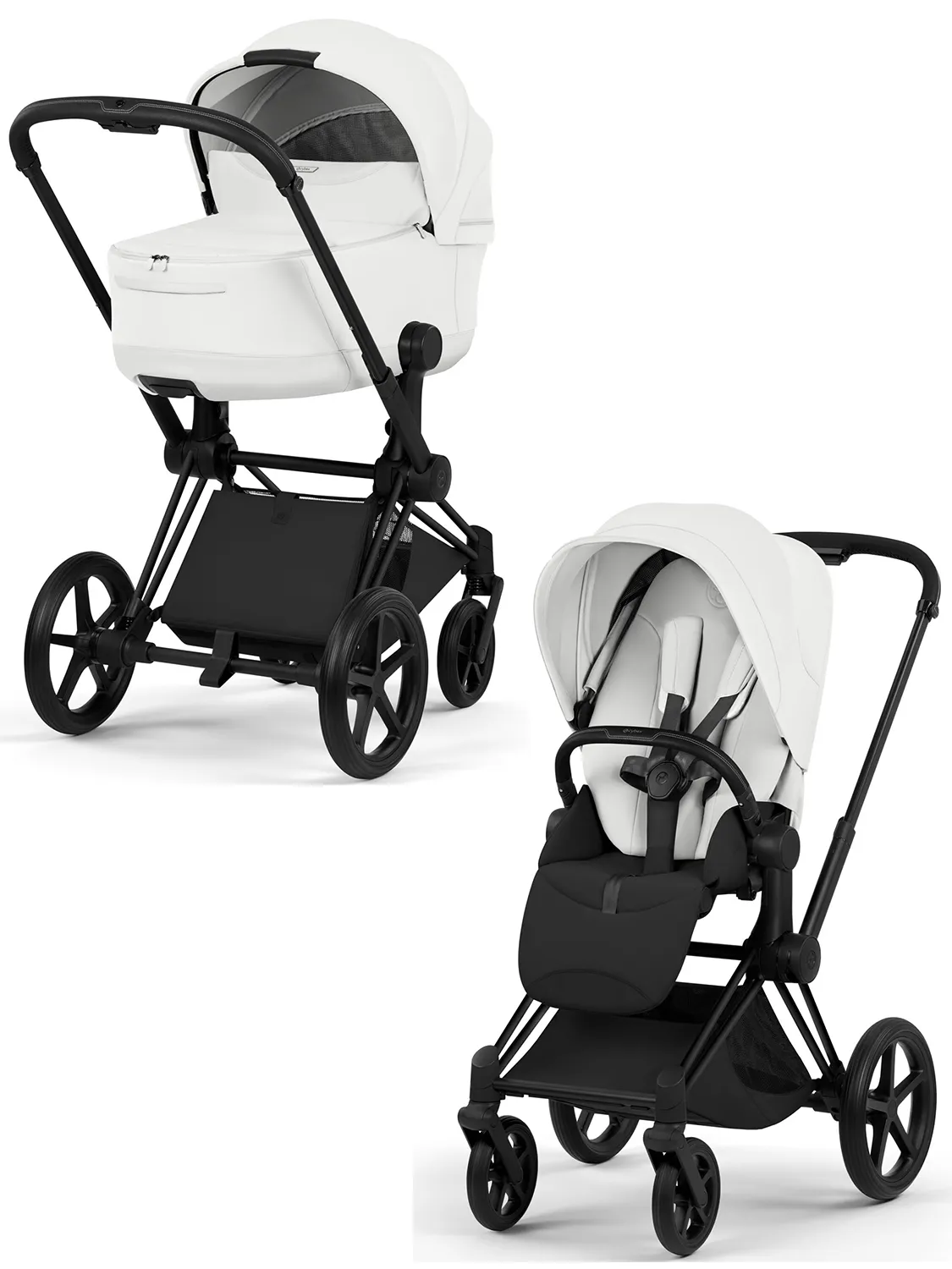 Коляска 2 в 1 Cybex Priam 5 Style шасси Matt Black