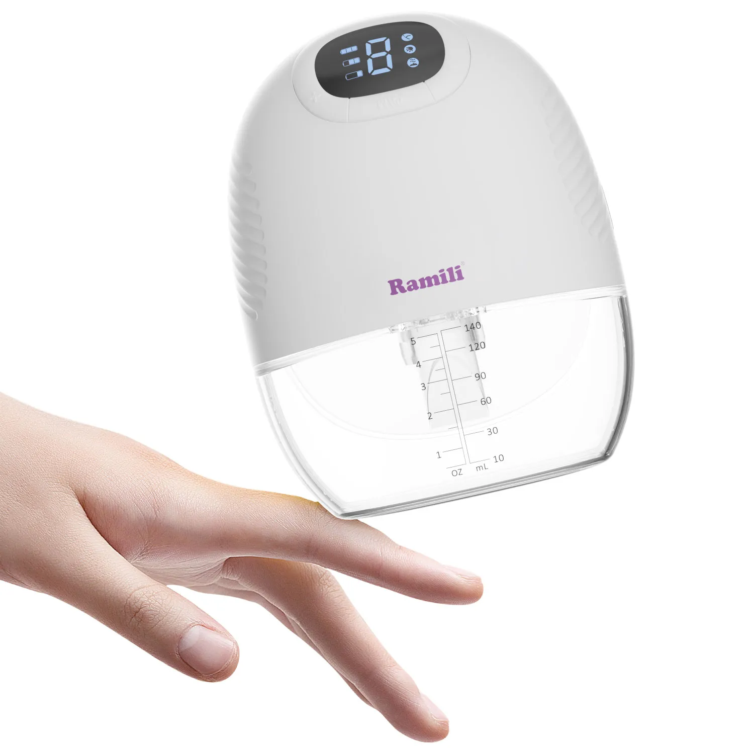 Молокоотсос Ramili четырехфазный бионический SE300 с двумя бутылочками 240ML SE300240MLX2