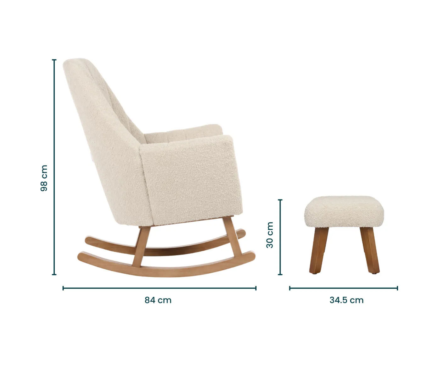 Кресло-качалка Tutti Bambini Jonah Luxe с пуфом для ног Mushroom 211988/MUS Витрина
