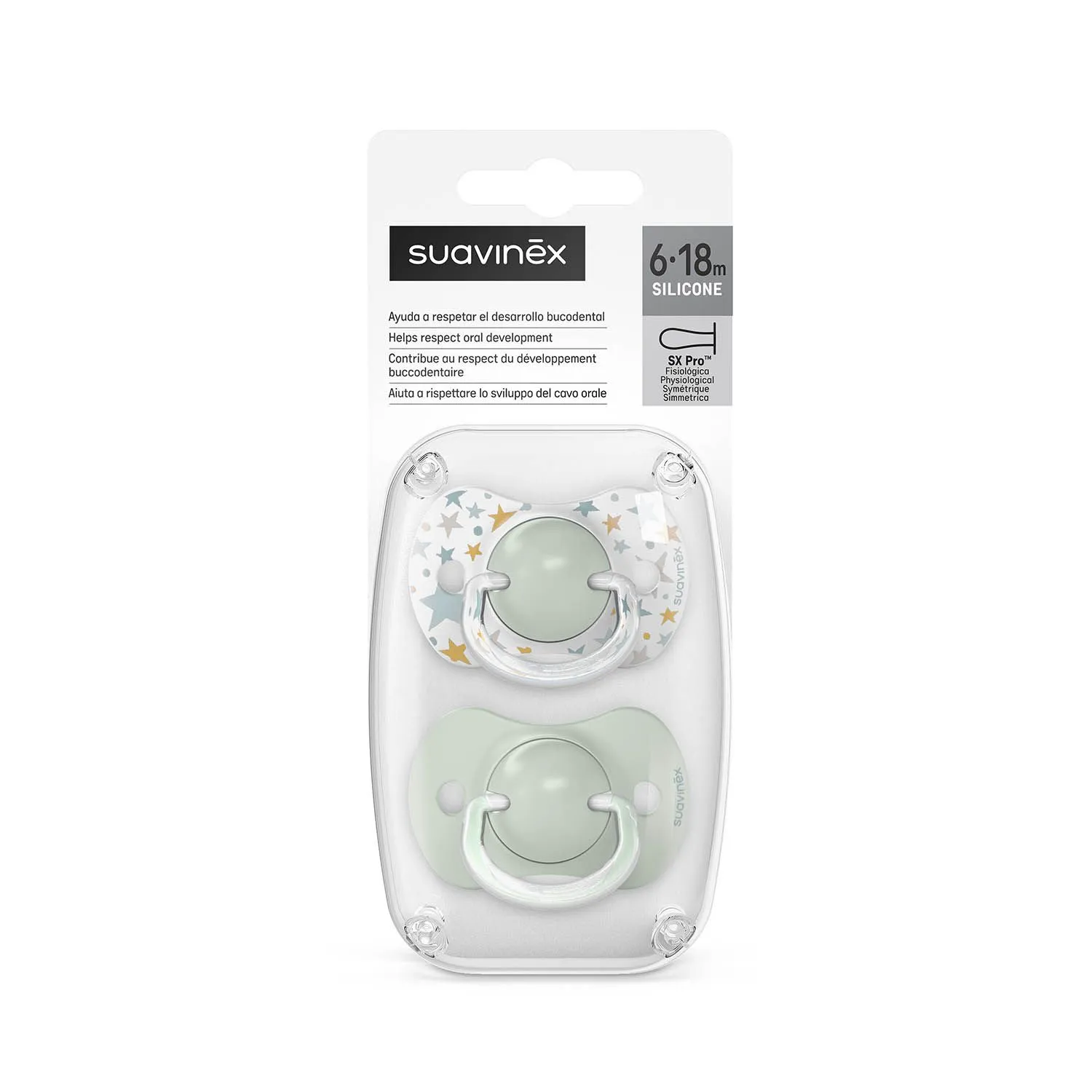 Набор Suavinex Pro Соска-пустышка 2шт 6-18 мес PHYSIOLOGiCAL силикон