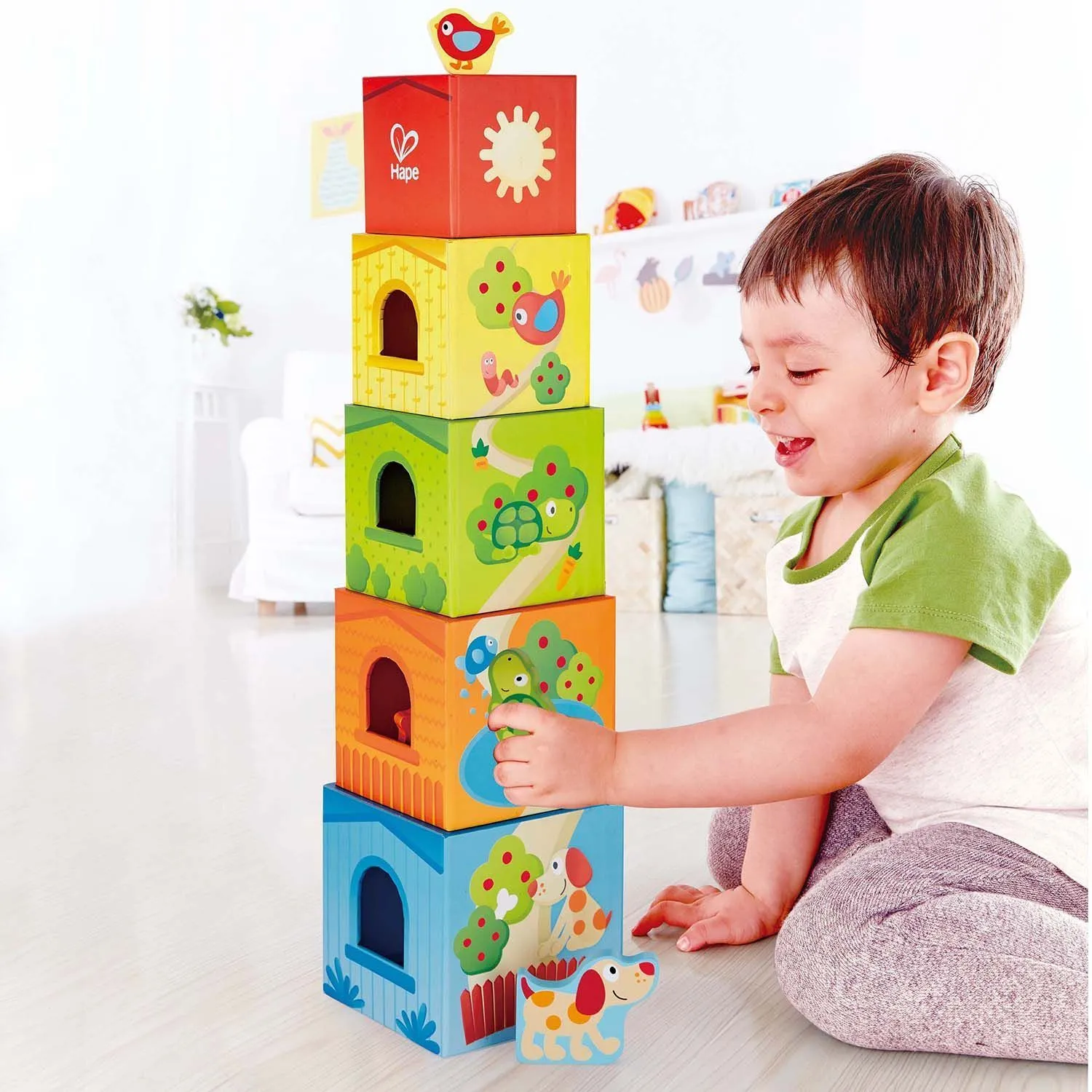 Кубики-пирамида Hape «Башня Дружбы»