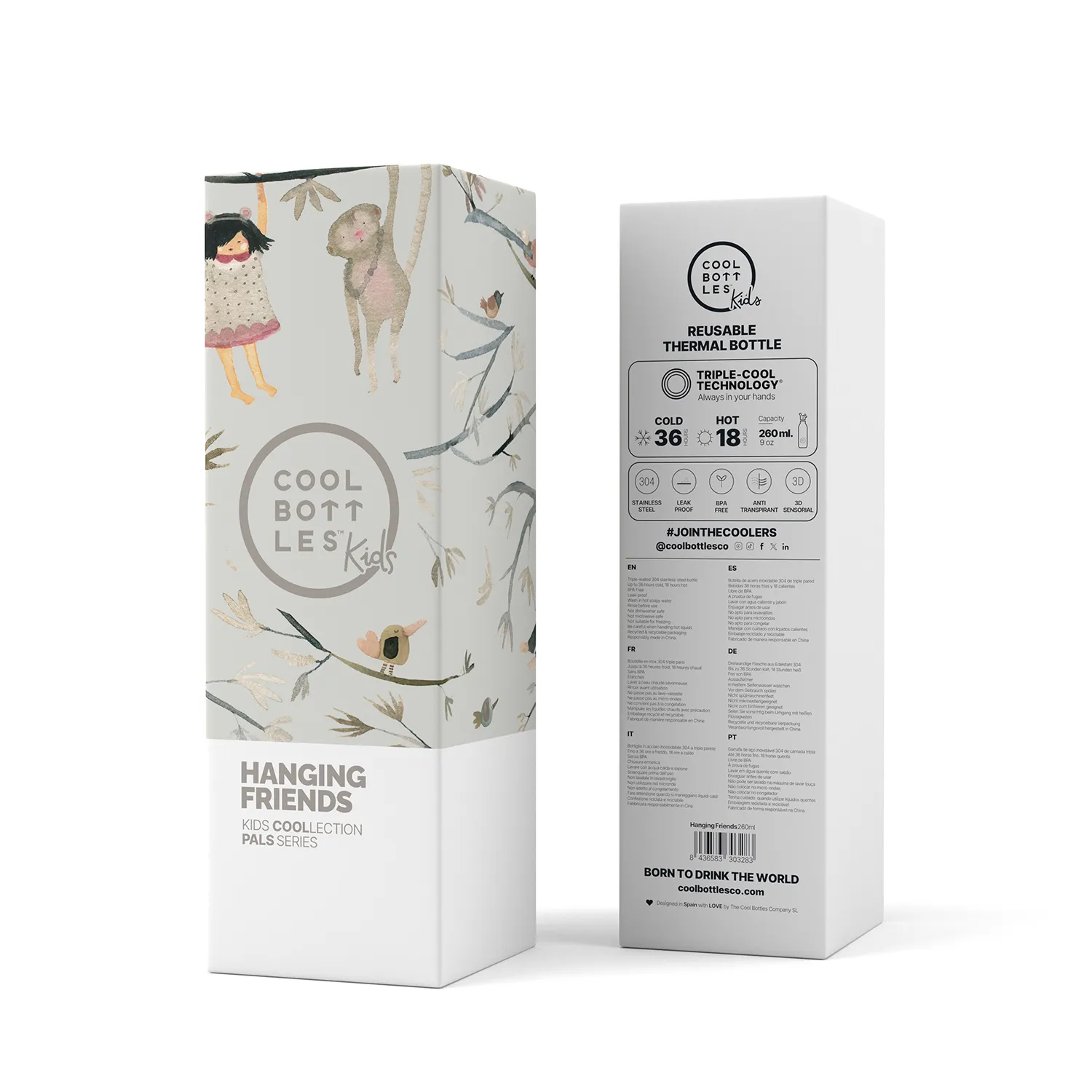 Термос–термобутылка Cool Bottles Kids серия Pals Hanging Friends 260 мл CBBK26HF
