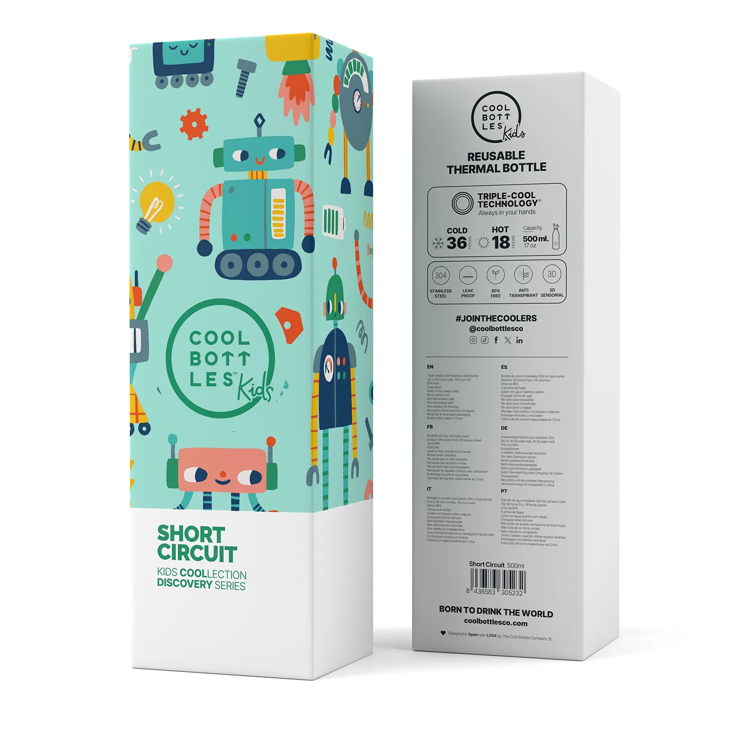 Термос–термобутылка Cool Bottles Kids серия Short Circuit 500 мл CBBK50SC