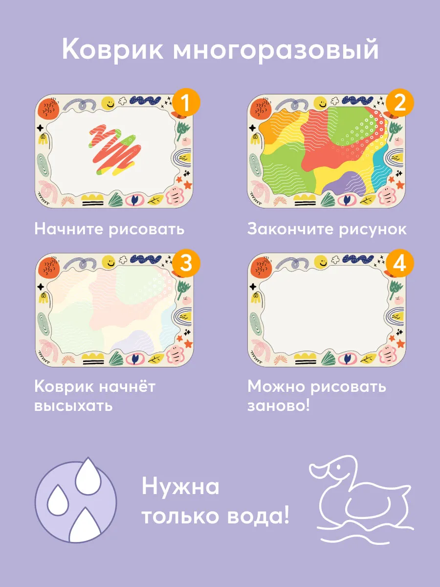 Коврик для рисования  Happy Baby Aqua Draw