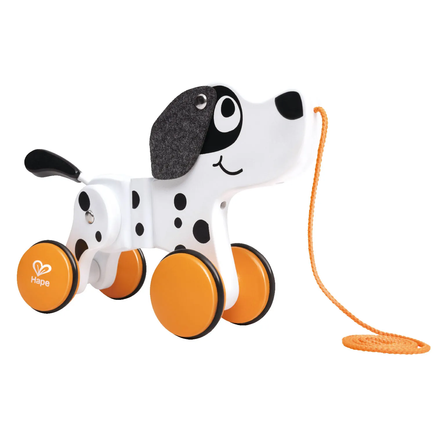 Игрушка-каталка HAPE серия «Зверики» Собачка на веровочке E0368_HP